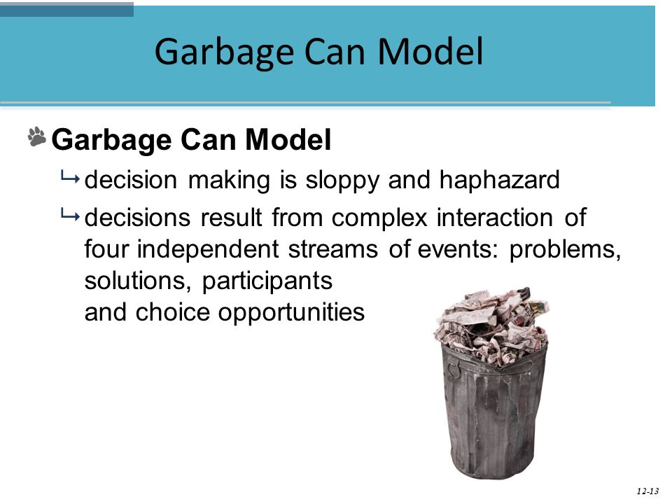 Garbage Can Theory of Decision Making